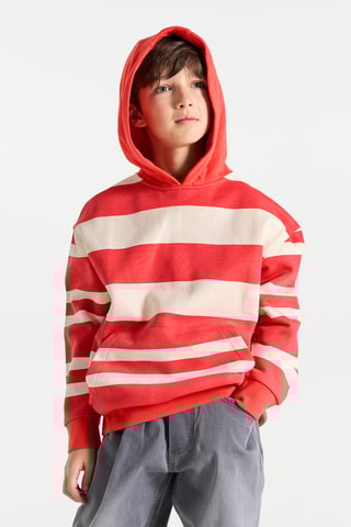 Sweat com capuz - Vermelho - Okaidi