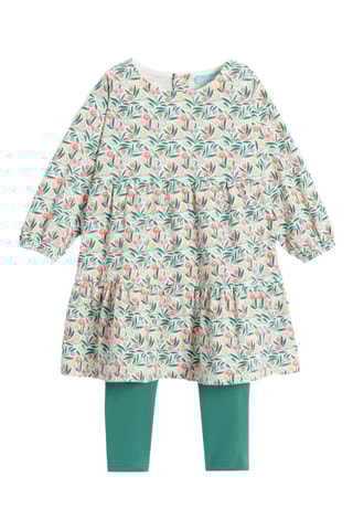 Vestido e leggings - Verde - Obaibi