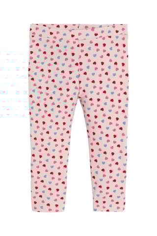 Vestido e leggings - Vermelho e branco - Obaibi