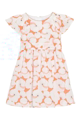 Vestido com folhos - Branco - Obaibi