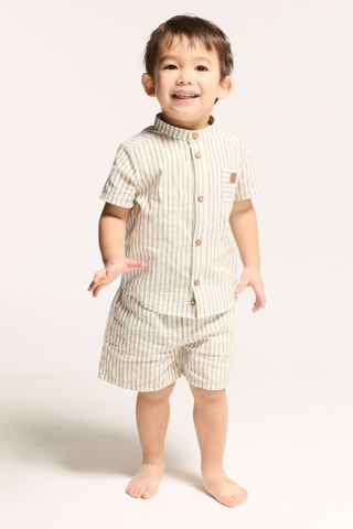 Camisa em linho - Bege - Obaibi