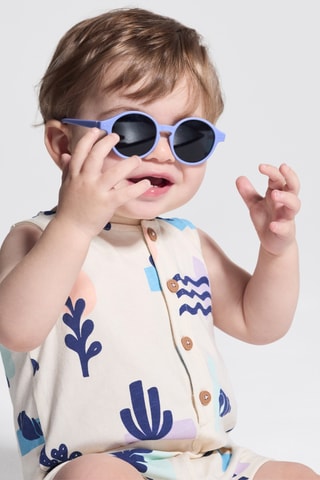 Jardineiras-calção sem mangas - Bege - Obaibi