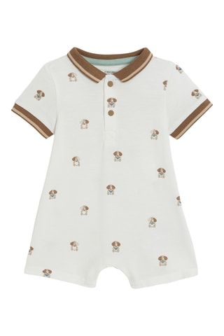 Jardineiras-calções - Branco - Obaibi