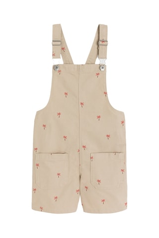 Jardineiras-calções - Bege - Okaidi