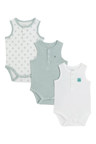 3 bodies sem mangas - Branco - Obaibi