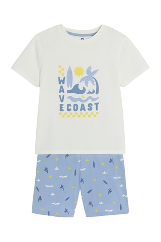 Pijama - Branco e azul-claro - Okaidi