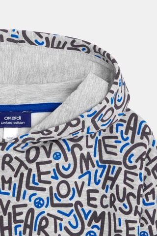 Sweat com capuz - Cinzento - Okaidi