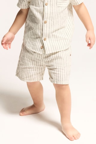 Calções em linho - Cru - Obaibi