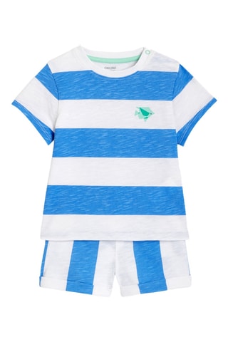 T-shirt e calções - Azul - Obaibi