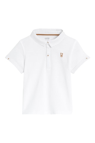 Jardineiras-calção e polo - Azul-marinho e branco - Obaibi