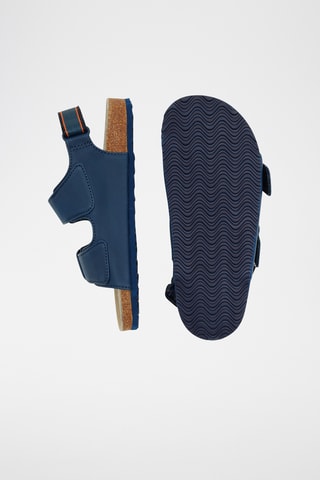 Sandálias em couro - Azul-marinho