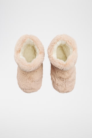 Chinelos de quarto forrados - Bege