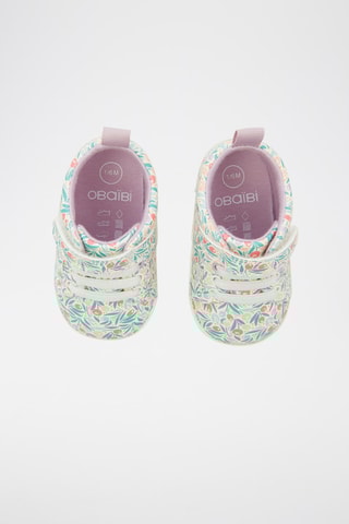 Chinelos de quarto - Cru e turquesa