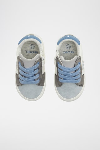 Sapatilhas em raspa de couro - Branco