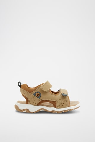 Sandálias em couro - Bege