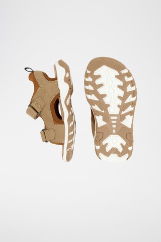 Sandálias em couro - Bege