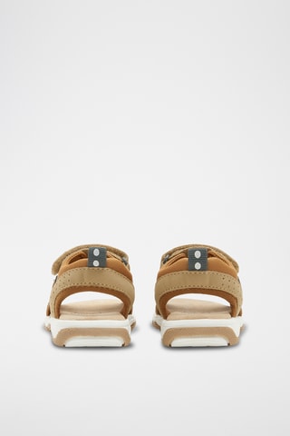 Sandálias em couro - Bege