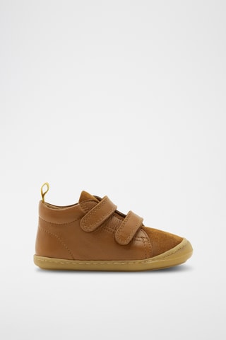 Sapatilhas em couro - Castanho