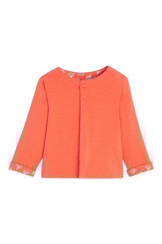 Casaco de malha reversível - Coral