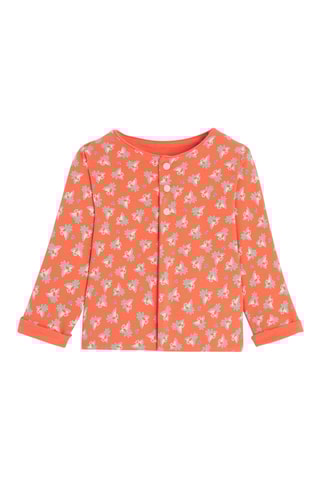 Casaco de malha reversível - Coral