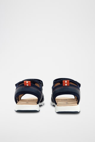 Sandálias em couro - Azul-marinho