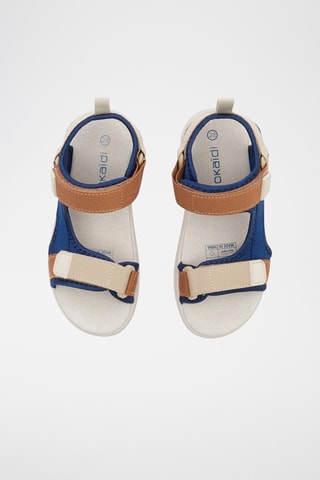 Sandálias em couro - Azul-cobalto