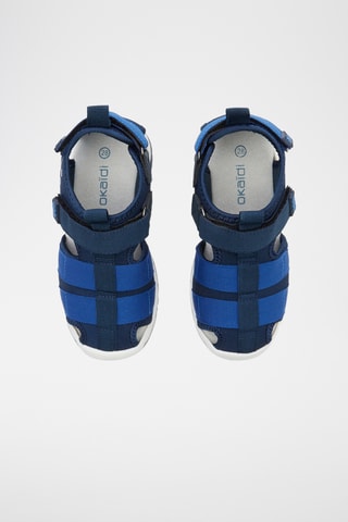 Sandálias em couro - Azul-real