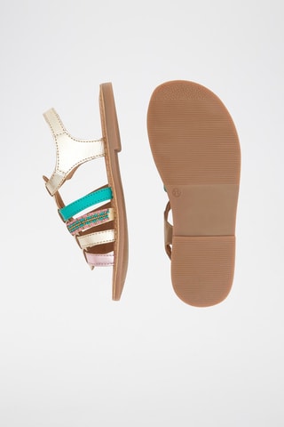 Sandálias em couro - Prateado