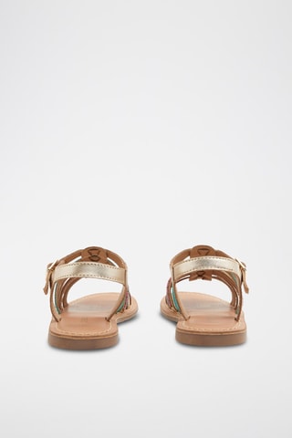 Sandálias em couro - Prateado