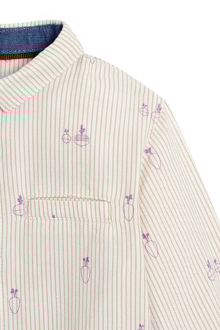 Camisa - Cru e castanho-claro