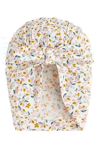 Turbante - Branco e mostarda