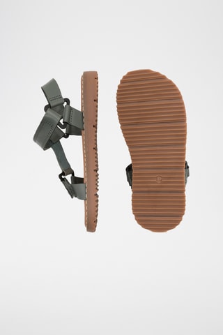 Sandálias em couro - Caqui