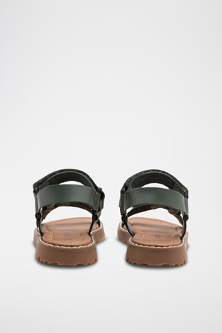 Sandálias em couro - Caqui