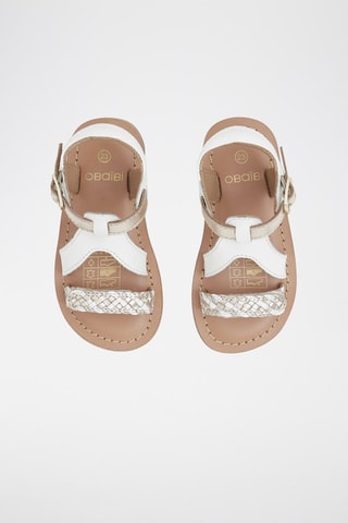 Sandálias em couro - Branco 