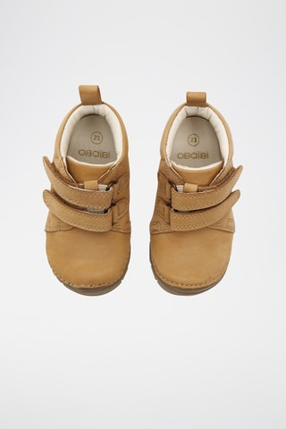 Botins em couro - Castanho-claro 