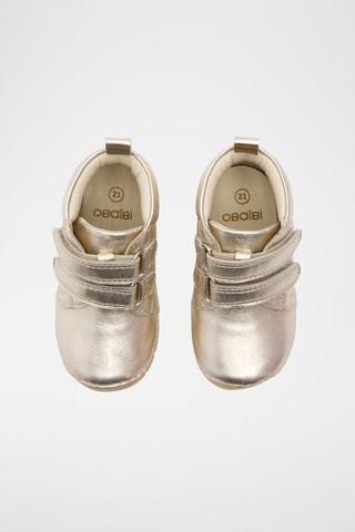 Botins em couro - Dourado 