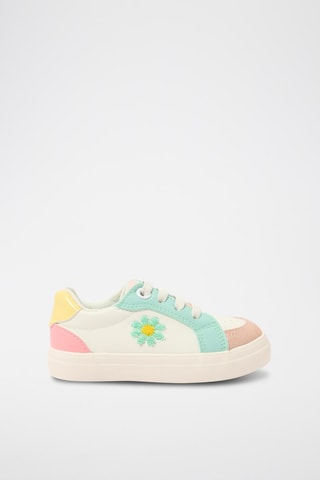 Sapatilhas em raspa de couro - Branco 