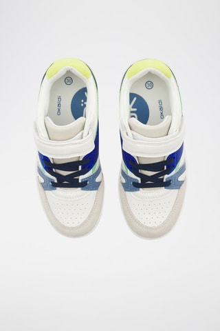 Sapatilhas em raspa de couro - Branco 