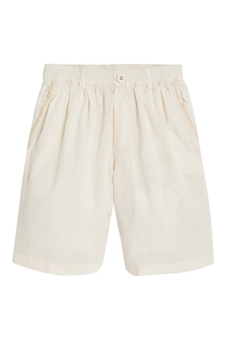 Calções em linho - Bege