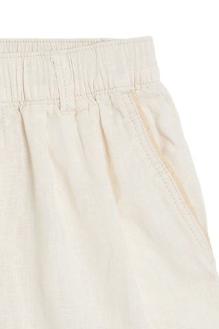 Calções em linho - Bege