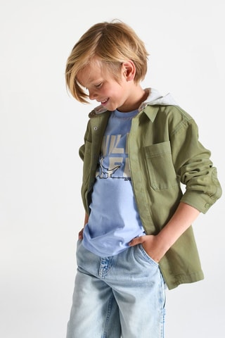 Sobrecamisa com capuz - Caqui 