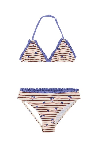 Biquíni - Cru e bordô 