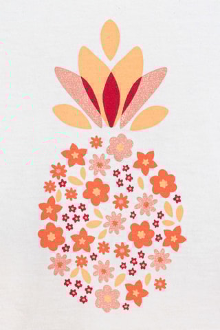 Pijama - Branco e laranja 