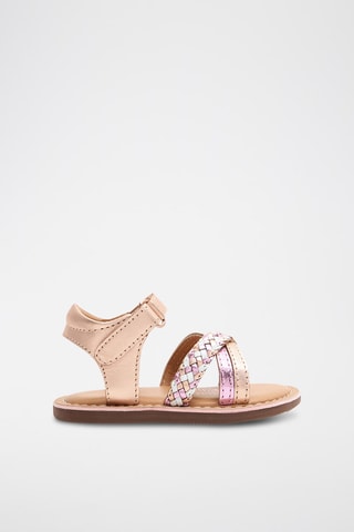 Sandálias em couro - Rosa