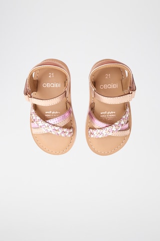 Sandálias em couro - Rosa