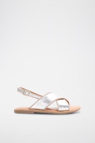 Sandálias em couro - Prateado 