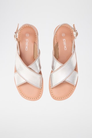 Sandálias em couro - Prateado 
