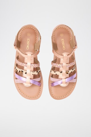 Sandálias em couro - Rosa-maquilhagem 