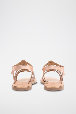 Sandálias em couro - Rosa-maquilhagem 