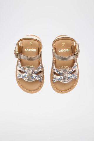 Sandálias em couro - Dourado 